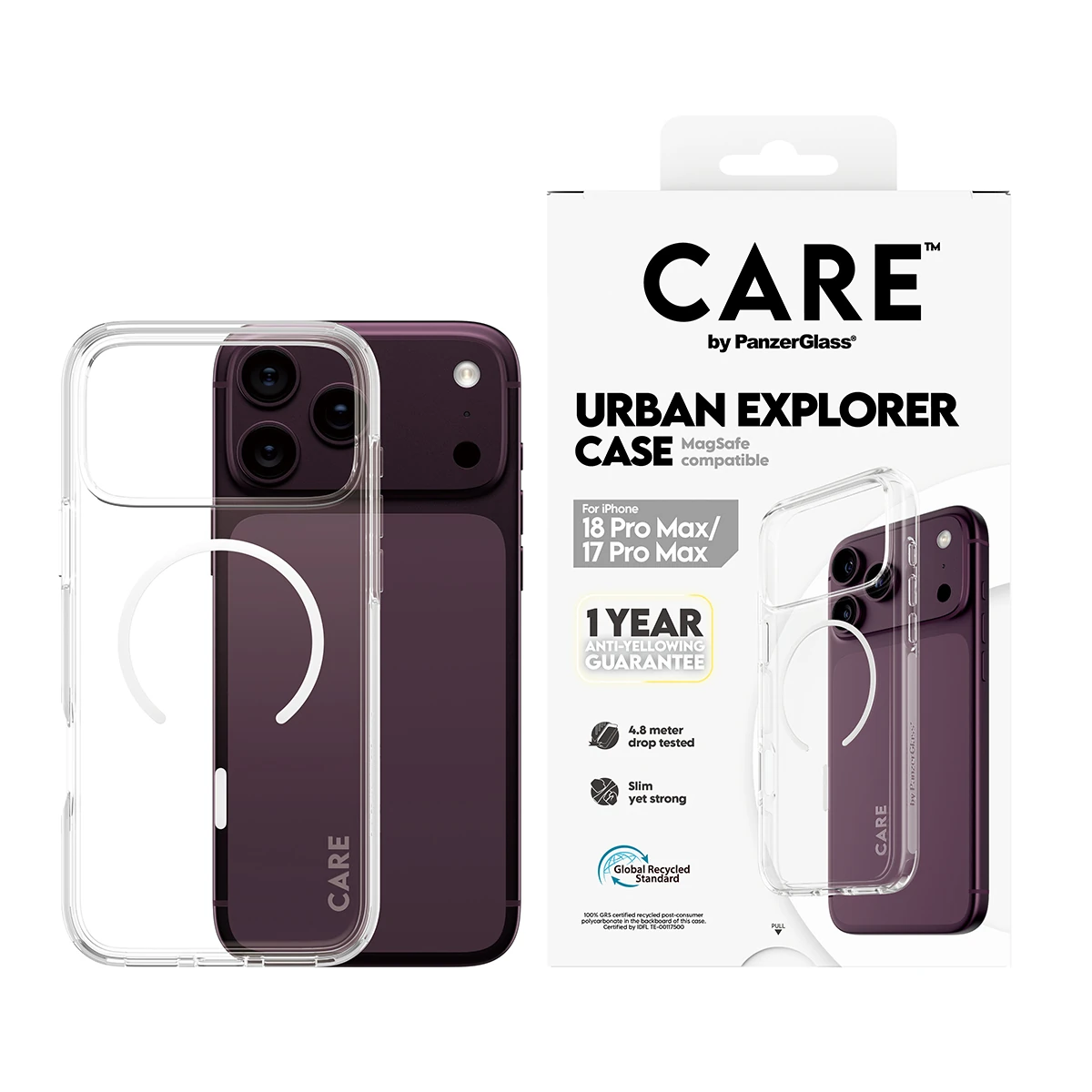 CARE by PanzerGlass Urban Explorer iPhone 18 Pro Max / 17 Pro Max MagSafe tok - áttetsző