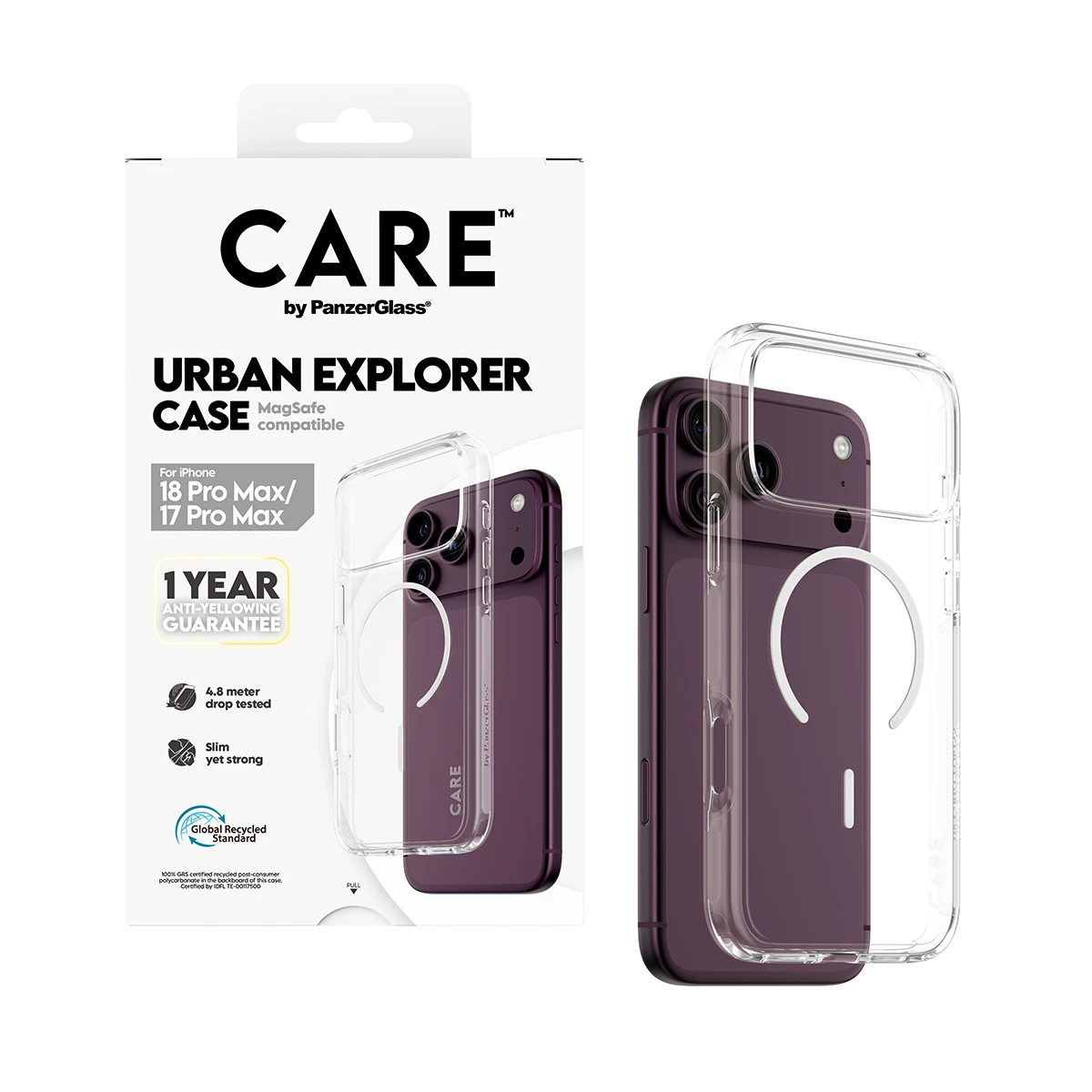 CARE by PanzerGlass Urban Explorer iPhone 18 Pro Max / 17 Pro Max MagSafe tok - áttetsző