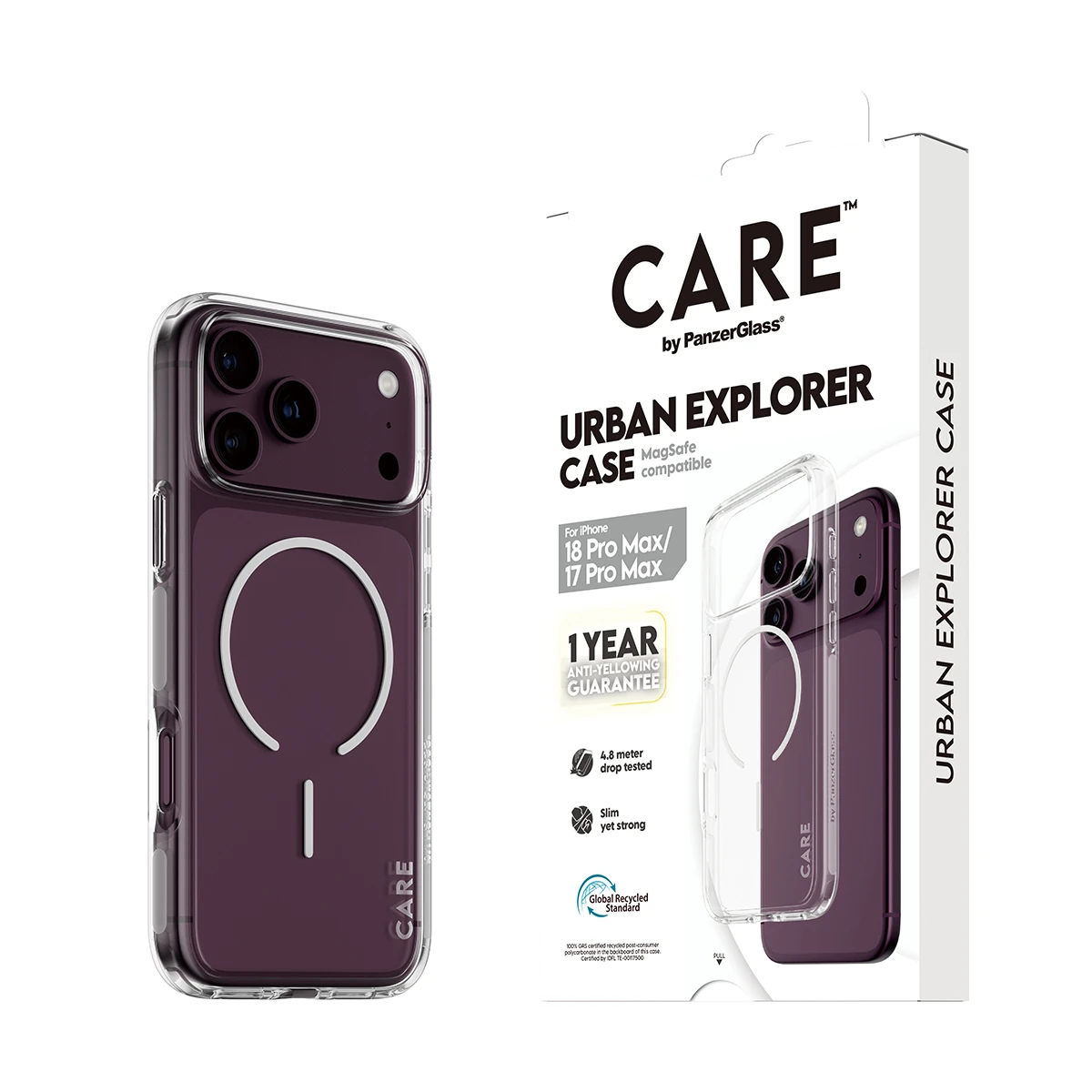 CARE by PanzerGlass Urban Explorer iPhone 18 Pro Max / 17 Pro Max MagSafe tok - áttetsző