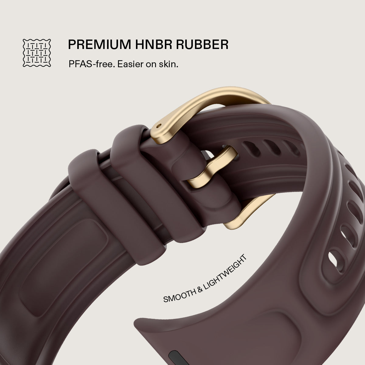 BURGA Apple Watch 38/40/41mm Cloud gumiszíj - csokoládébarna