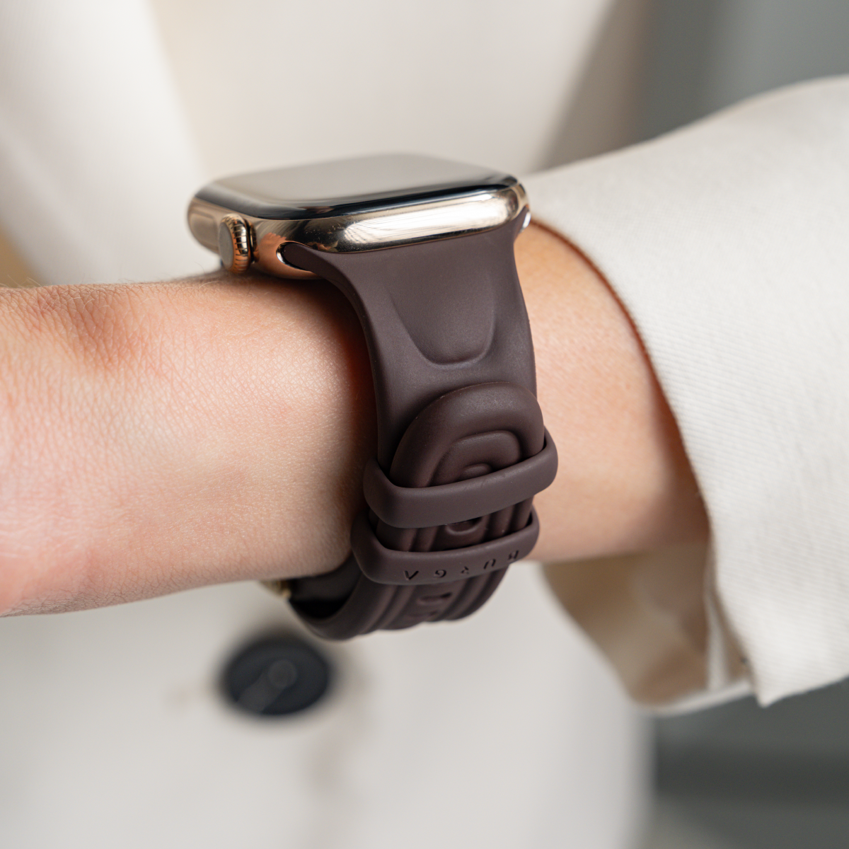 BURGA Apple Watch 38/40/41mm Cloud gumiszíj - csokoládébarna