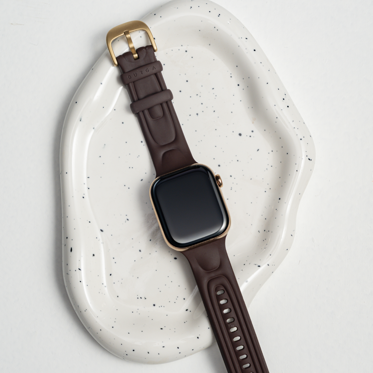 BURGA Apple Watch 38/40/41mm Cloud gumiszíj - csokoládébarna