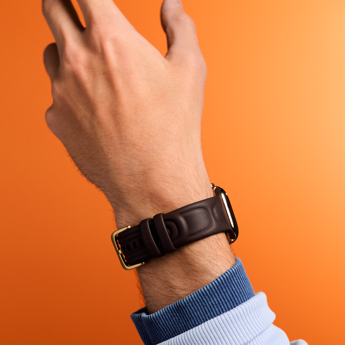 BURGA Apple Watch 38/40/41mm Cloud gumiszíj - csokoládébarna