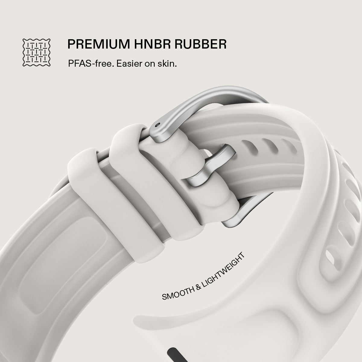 BURGA Apple Watch 38/40/41mm Cloud gumiszíj - krémszín