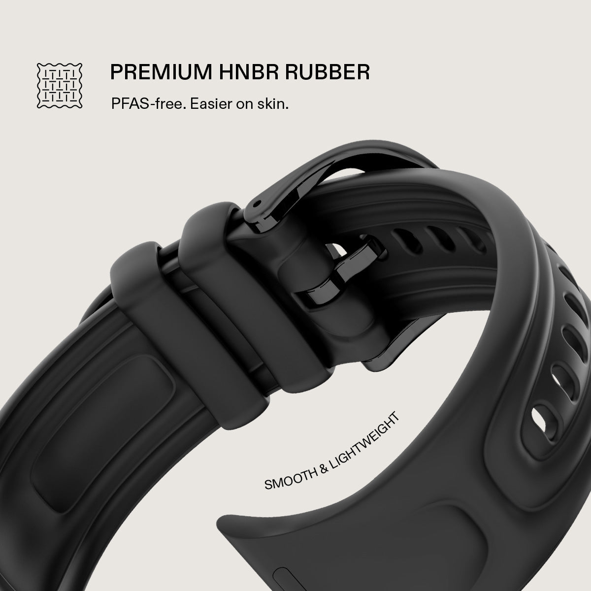 BURGA Apple Watch 44/45/46/49mm Cloud gumiszíj - fekete