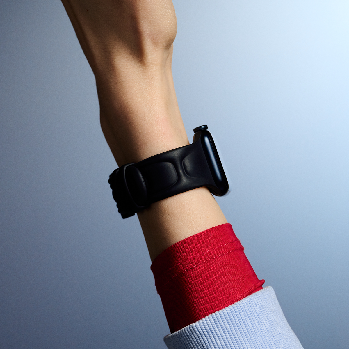 BURGA Apple Watch 44/45/46/49mm Cloud gumiszíj - fekete