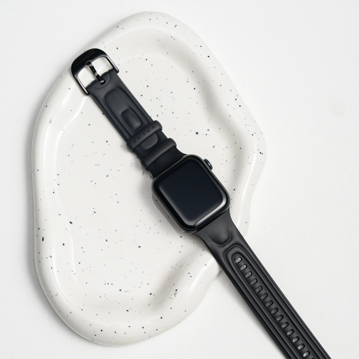 BURGA Apple Watch 44/45/46/49mm Cloud gumiszíj - fekete
