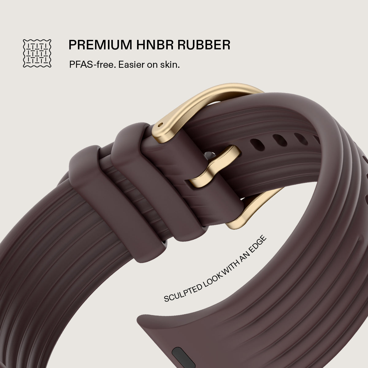 BURGA Apple Watch 38/40/41mm Core gumiszíj - csokoládébarna
