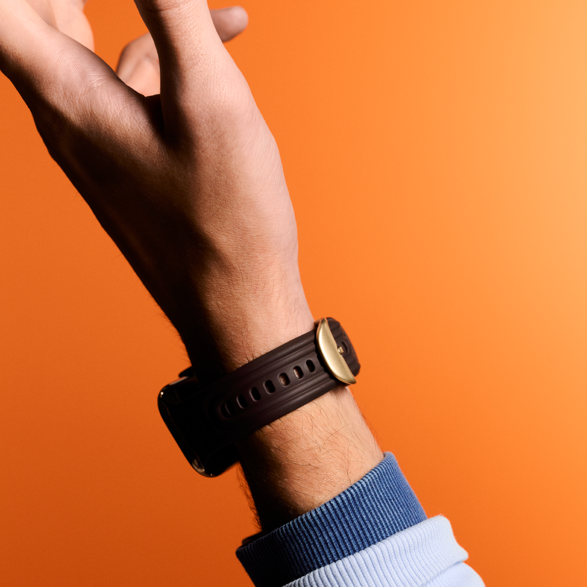 BURGA Apple Watch 38/40/41mm Core gumiszíj - csokoládébarna