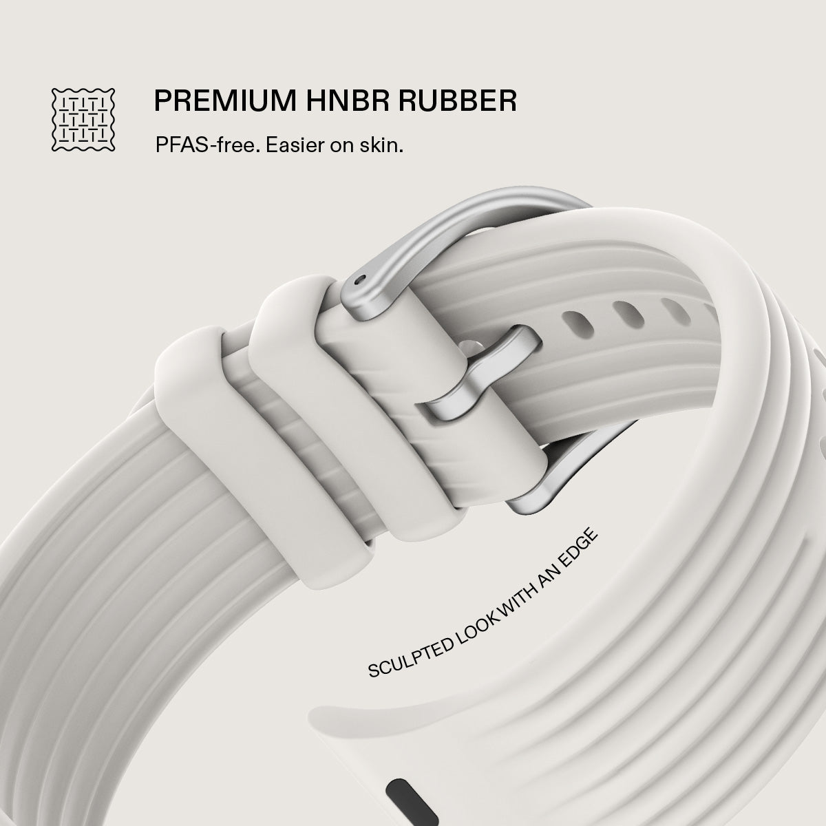 BURGA Apple Watch 38/40/41mm Core gumiszíj - krémszín