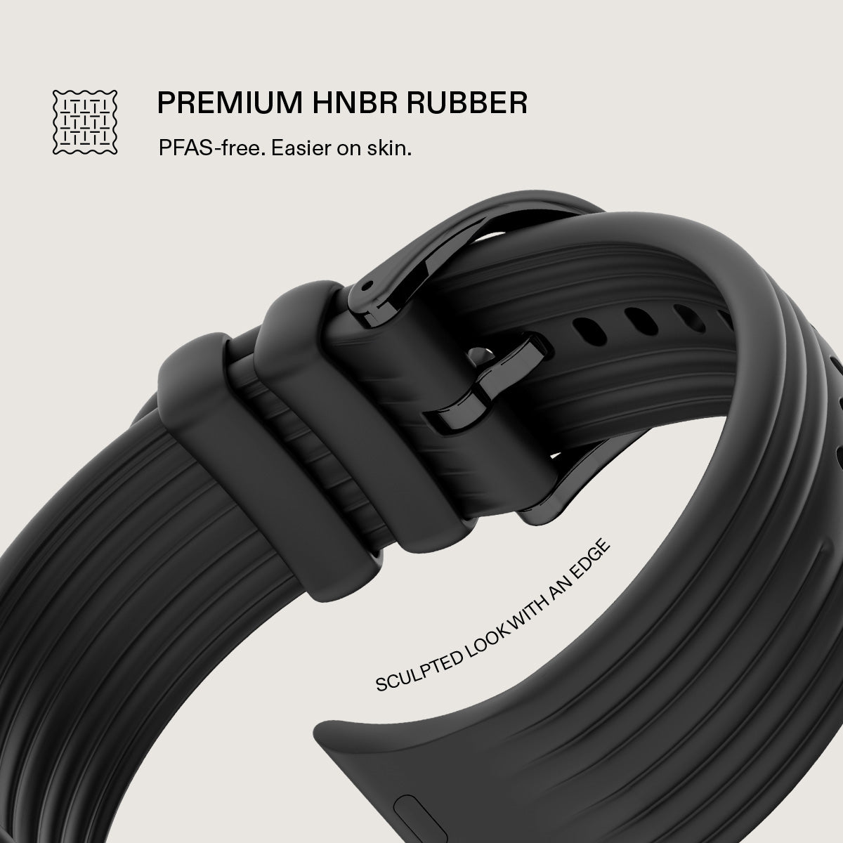 BURGA Apple Watch 44/45/46/49mm Core gumiszíj - fekete
