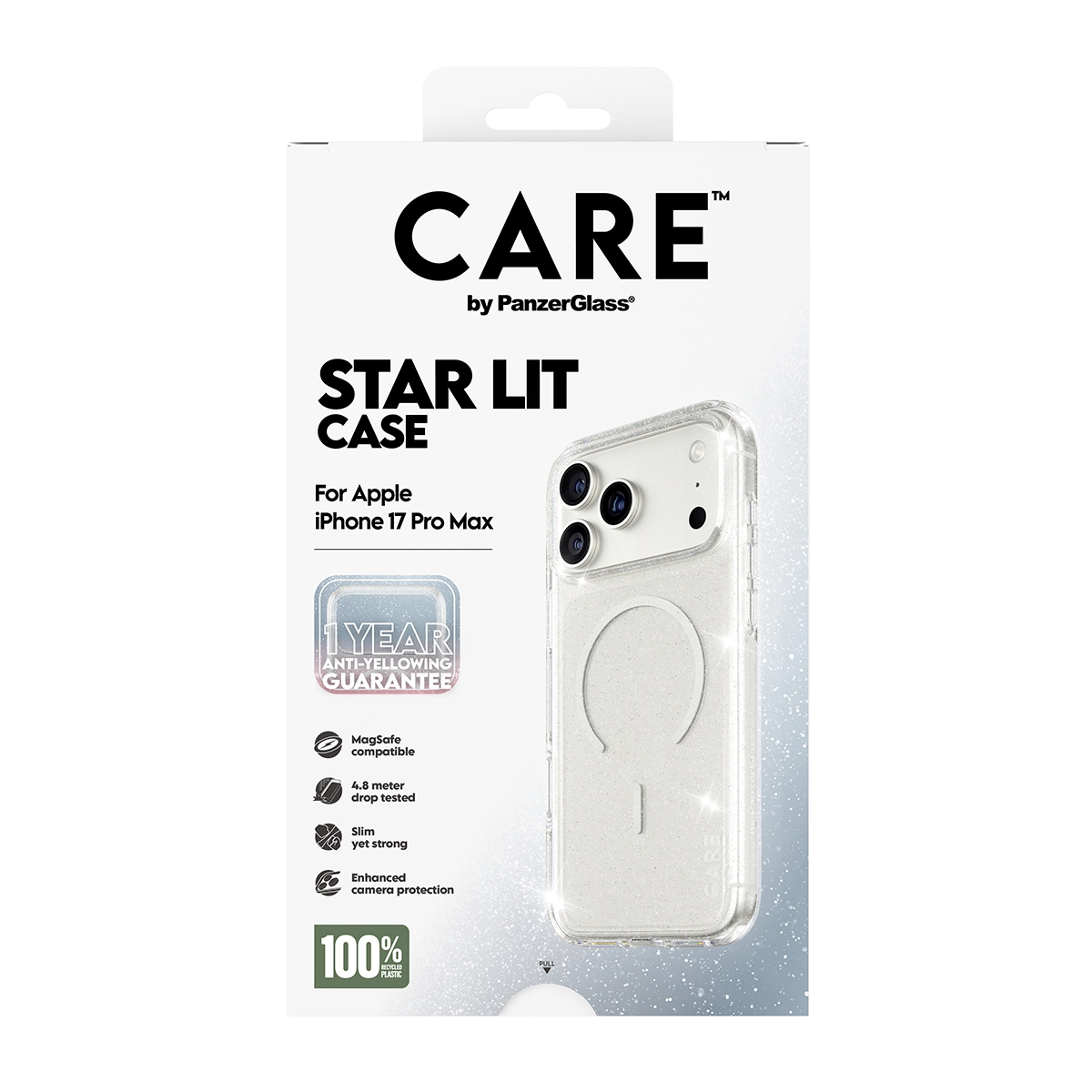 CARE by PanzerGlass Urban Explorer iPhone 17 Pro Max MagSafe tok - csillogós áttetsző