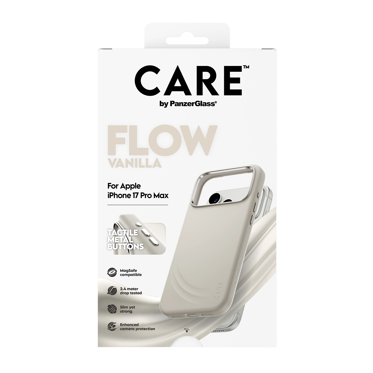 CARE by PanzerGlass Flow iPhone 17 Pro Max MagSafe tok - vanília