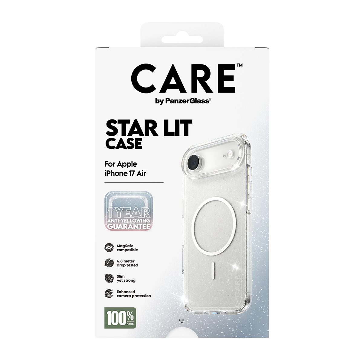 CARE by PanzerGlass Urban Explorer iPhone Air MagSafe tok - csillogós áttetsző