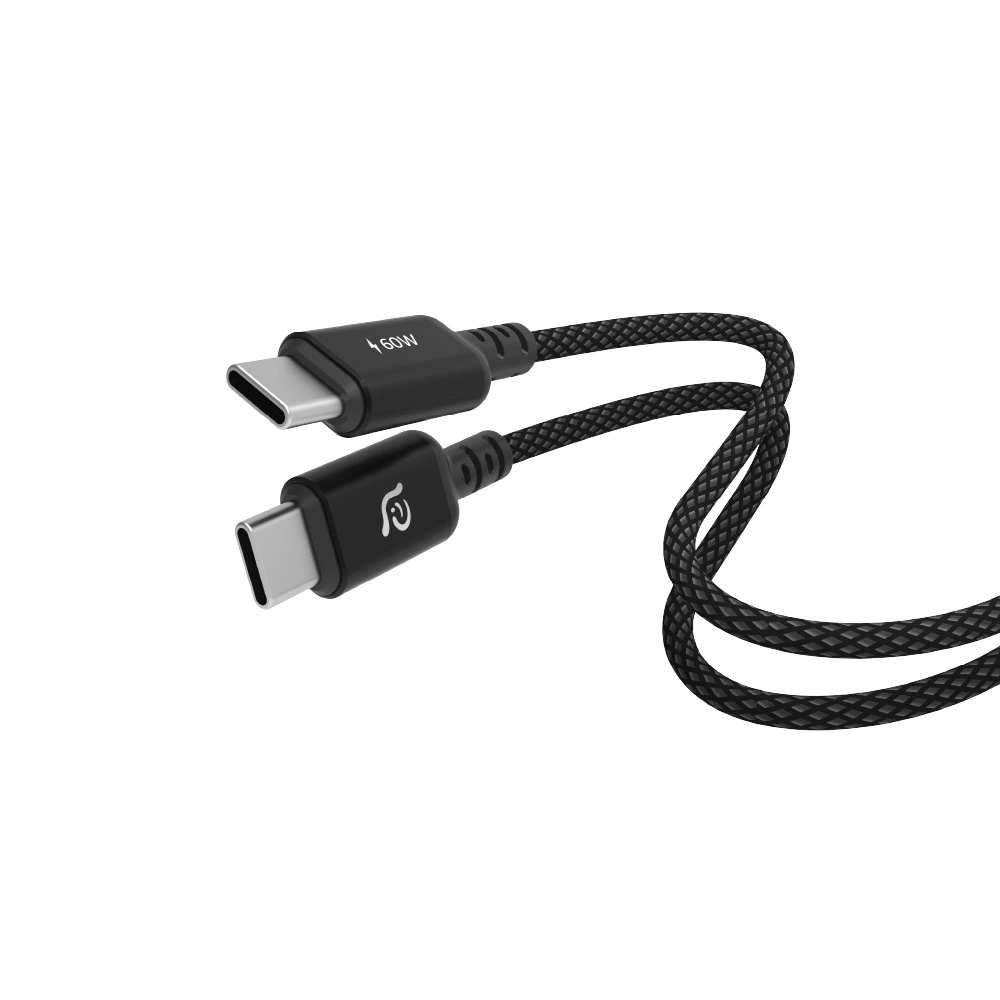 ADAM ELEMENTS Casa S120 USB-C 1.2m-es töltőkábel - fekete