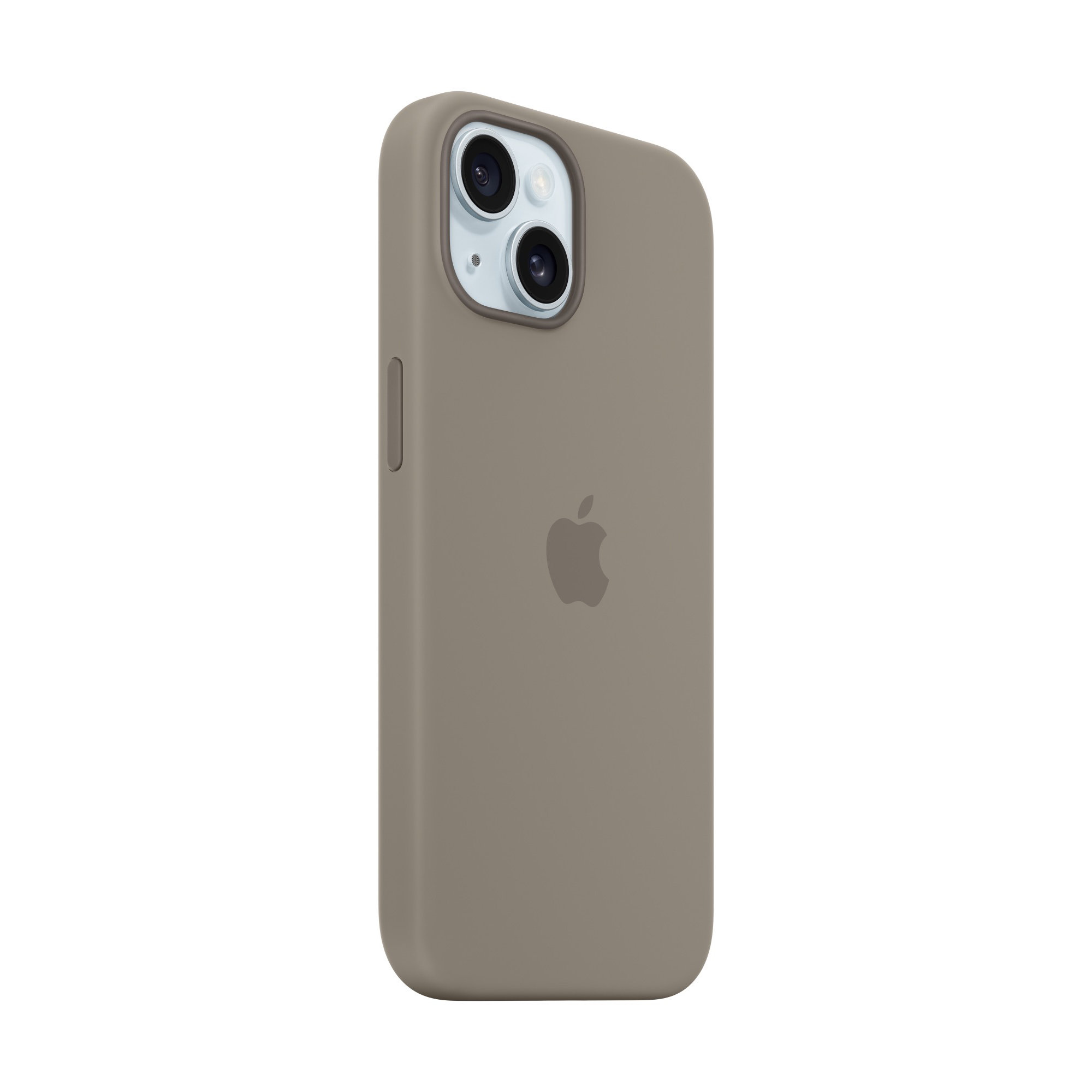 MagSafe-rögzítésű iPhone 15-szilikontok - agyag