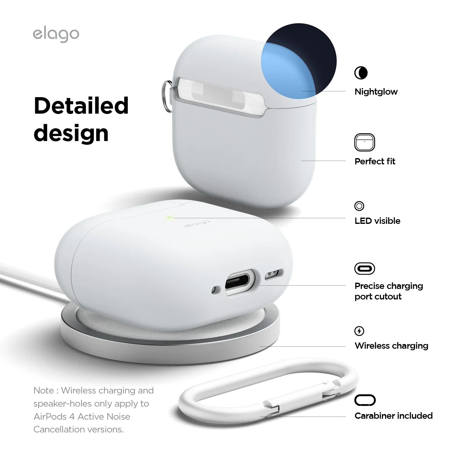 ELAGO AirPods 4 szilikon tok - rózsaszín