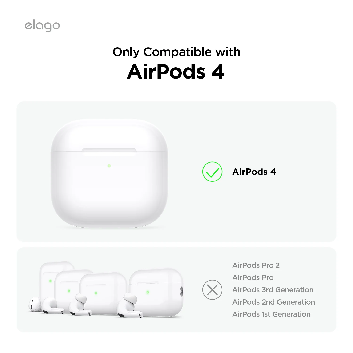 elago AirPods 4 TPU tok - átlátszó