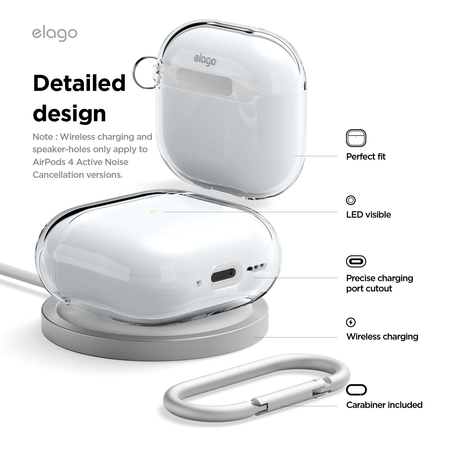 elago AirPods 4 TPU tok - átlátszó