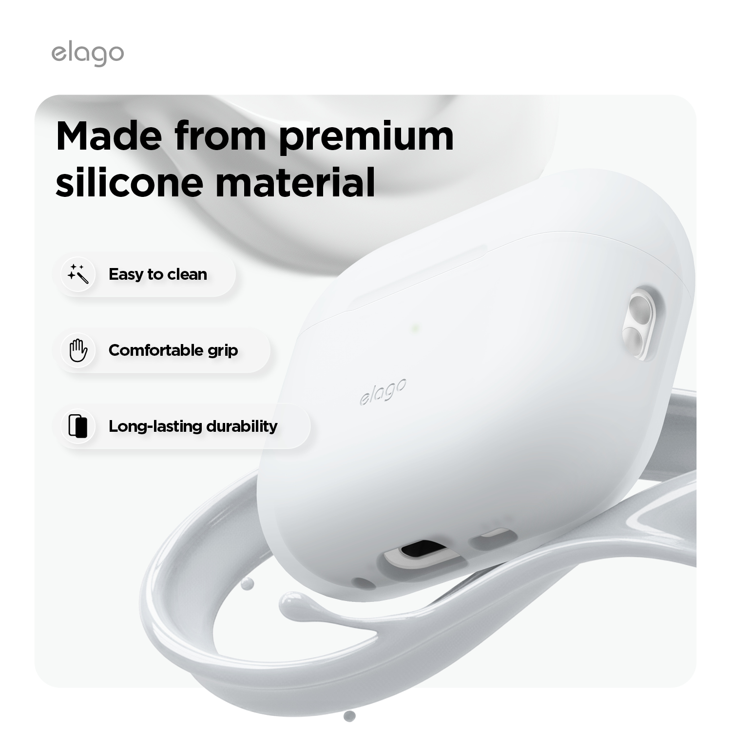 elago AirPods Pro 3 szilikon tok - fehér