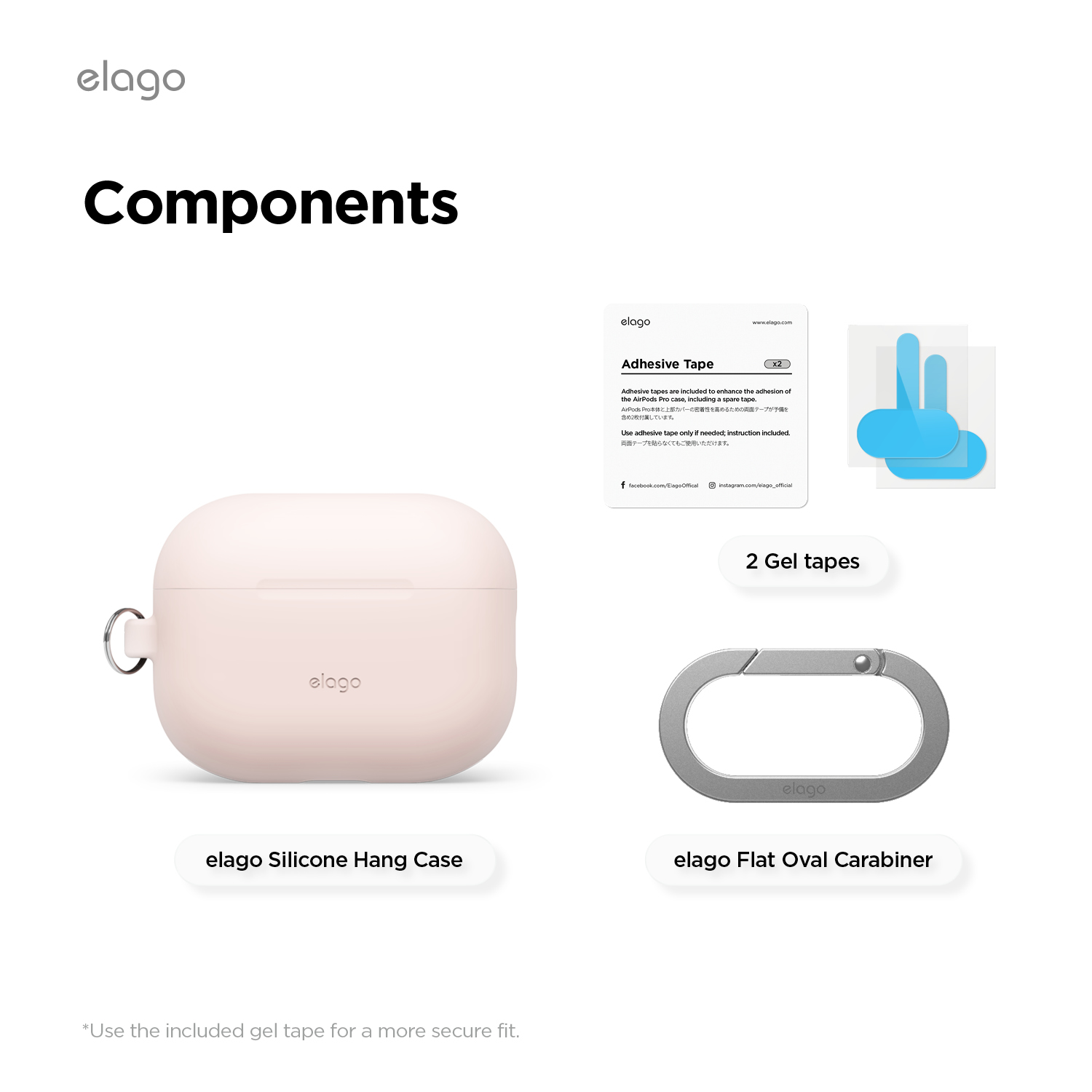 elago AirPods Pro 3 szilikon tok - rózsaszín