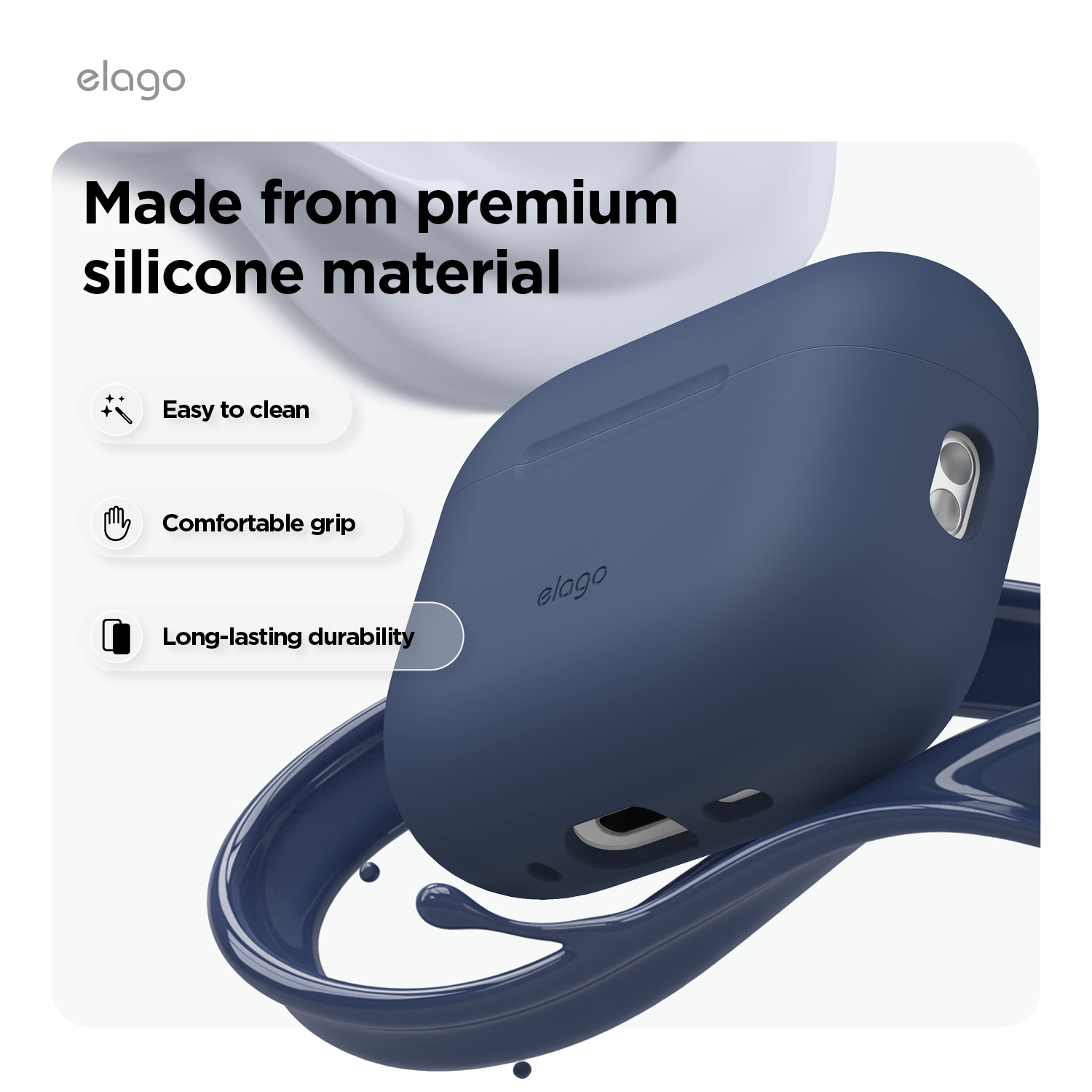 elago AirPods Pro 3 szilikon tok - sötétkék