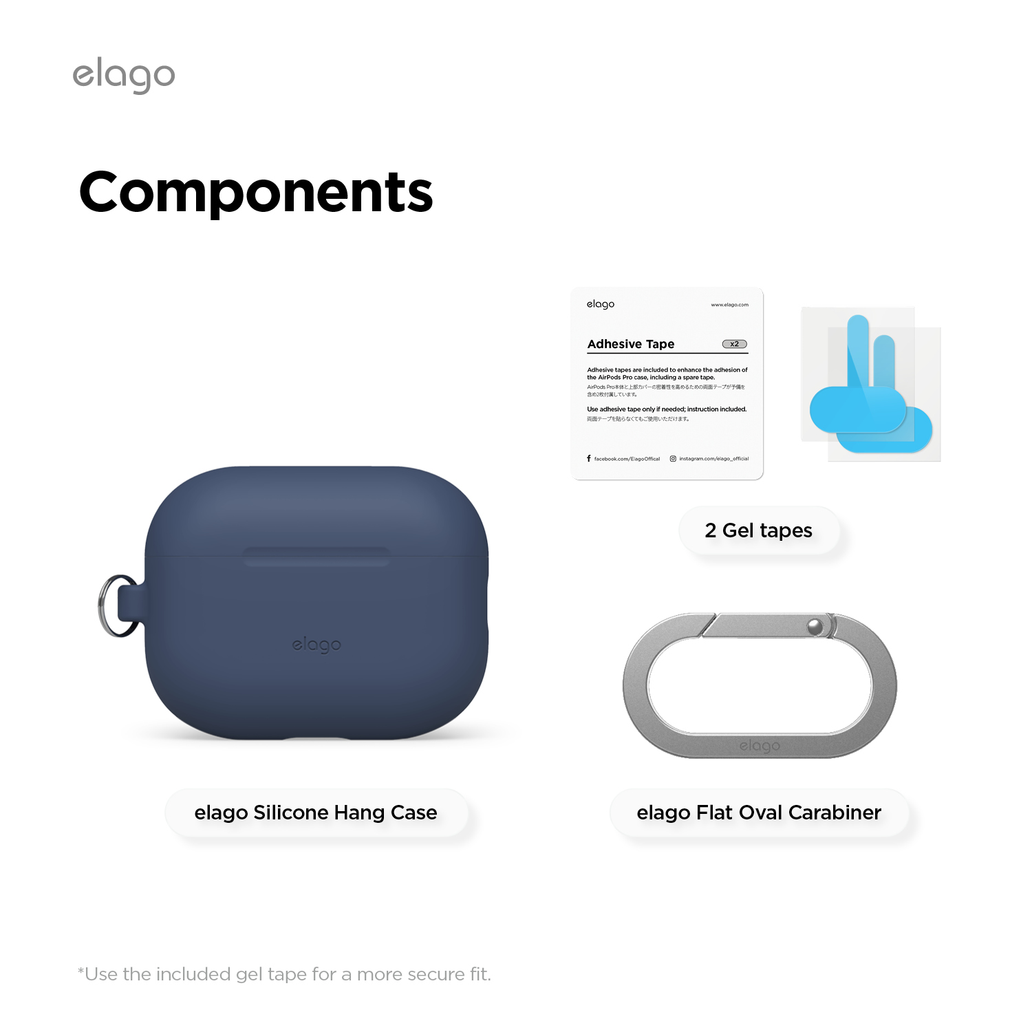 elago AirPods Pro 3 szilikon tok - sötétkék