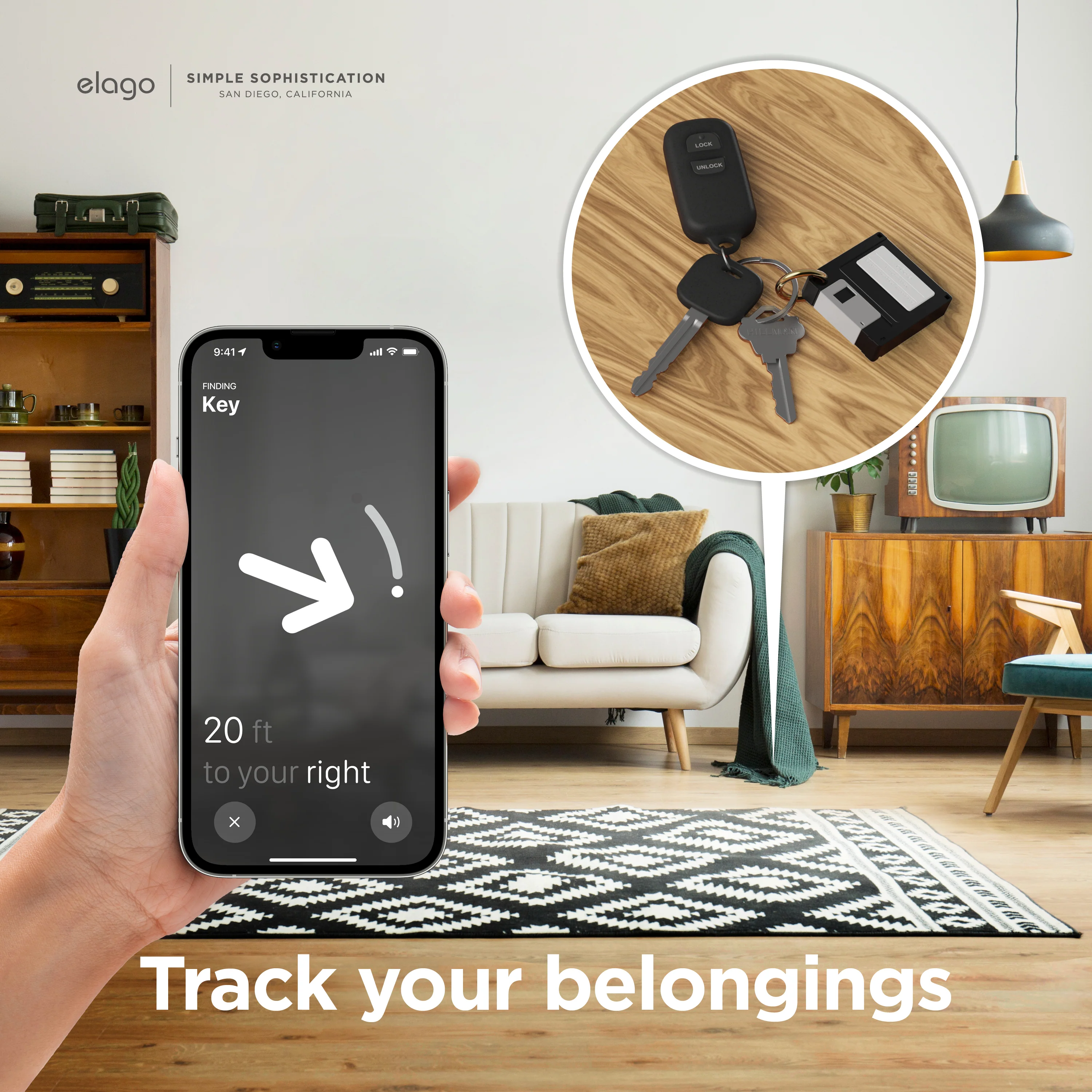 elago AirTag floppy lemez tok - krémfehér