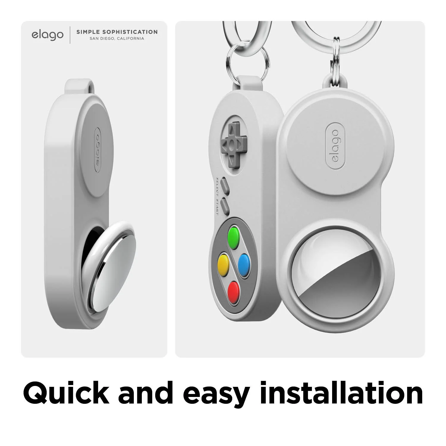 elago Apple AirTag W5 tok - homokrózsaszín