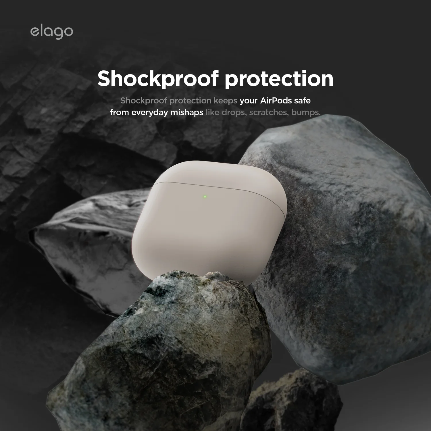 ELAGO AirPods 4 Liquid Hybrid védőtok - bézs