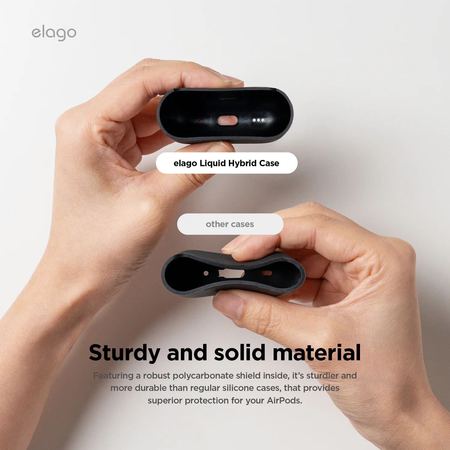 ELAGO AirPods 4 Liquid Hybrid védőtok - bézs