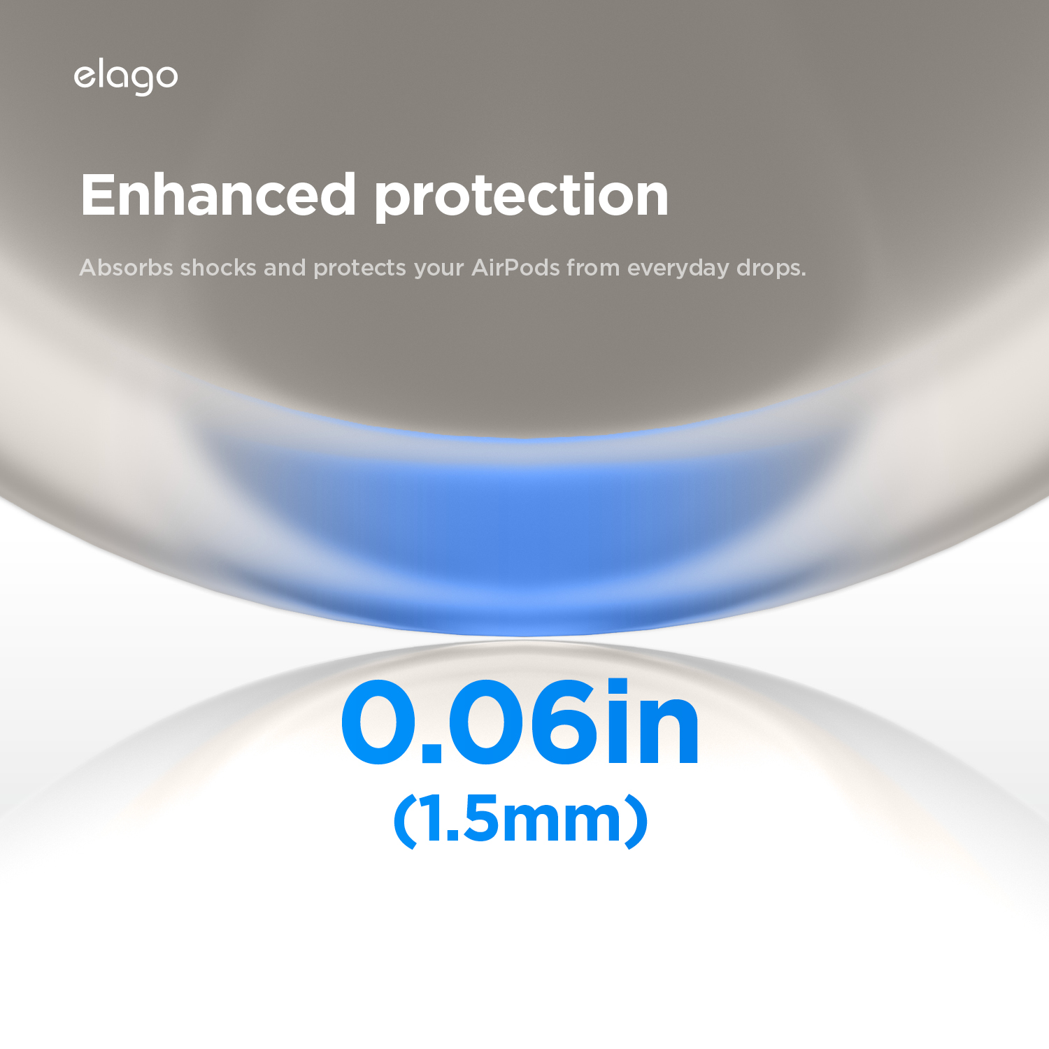 ELAGO Liquid Hybrid AirPods Pro 3 szilikon tok - kavicsszürke