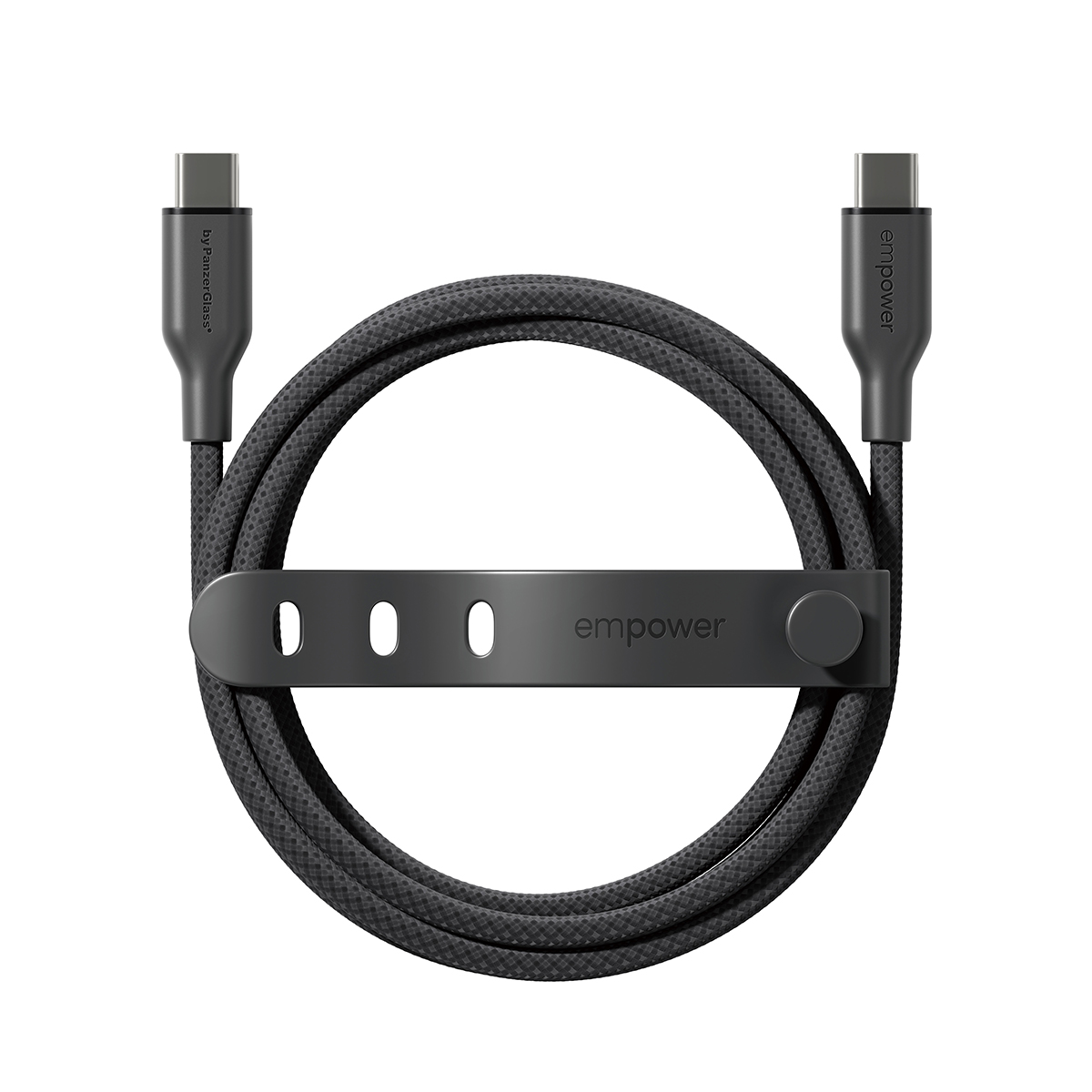 empower by PanzerGlass 60W USB-C 1.2m-es töltőkábel - asztrofekete
