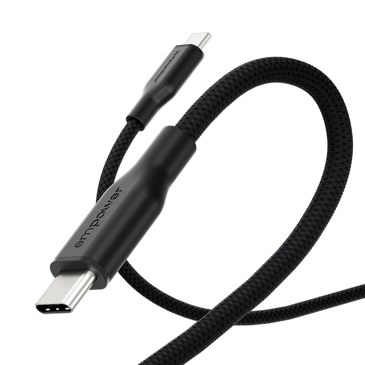 empower by PanzerGlass 60W USB-C 1.2m-es töltőkábel - asztrofekete