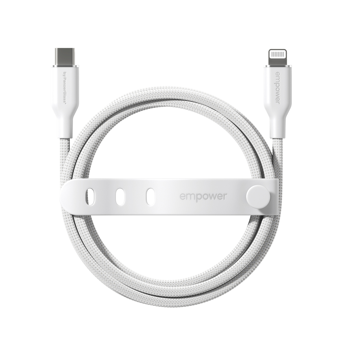 empower by PanzerGlass 60W USB-C 1.2m-es töltőkábel - ezüst fehér