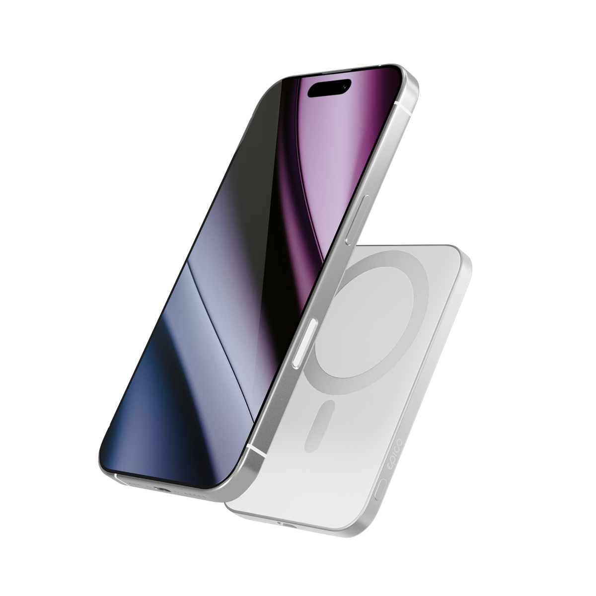 EPICO 3000mAh vékony Qi2 kompatibilis mágneses powerbank - ezüst