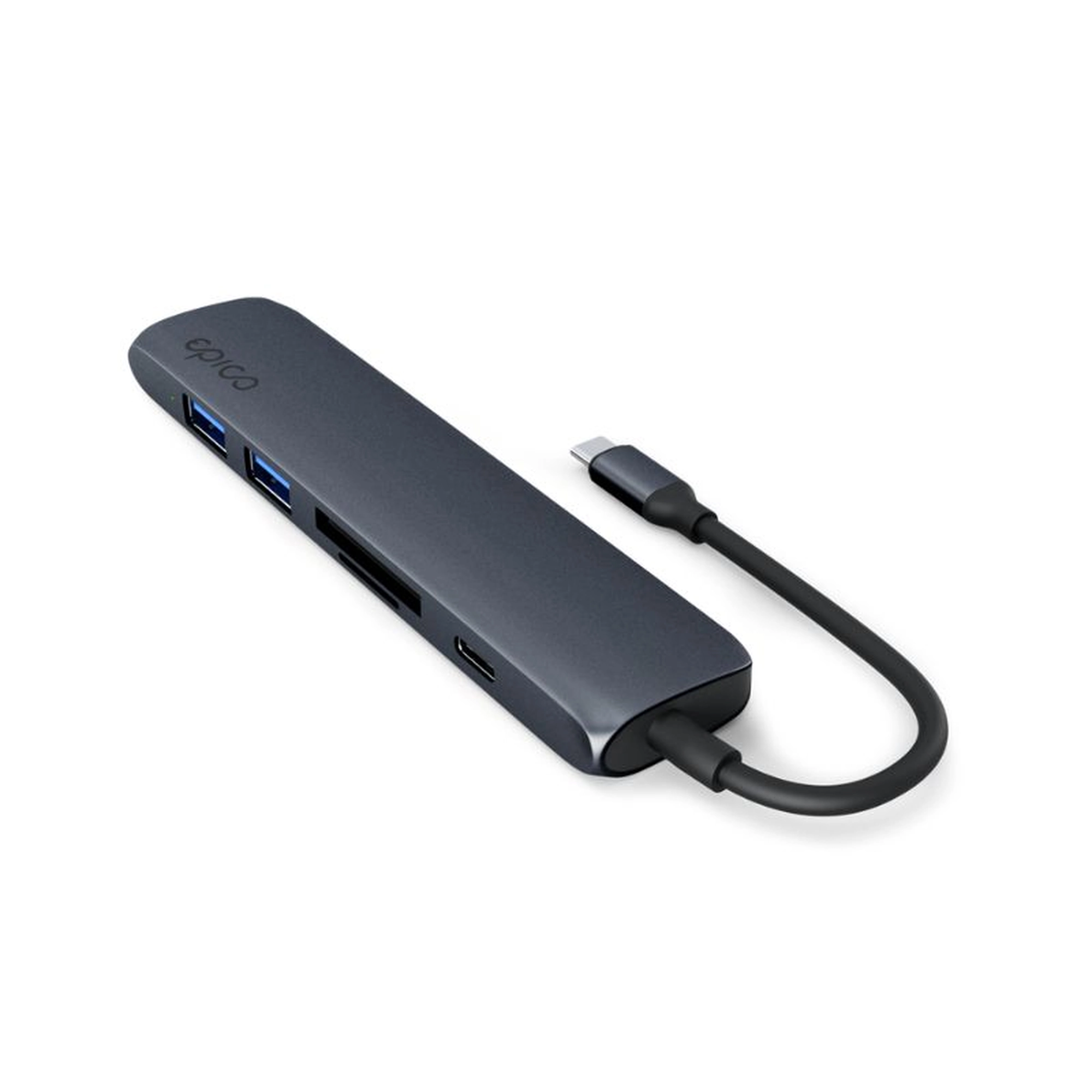epico 6in1 Aluminium Hub 8K with USB-C connector - midnight