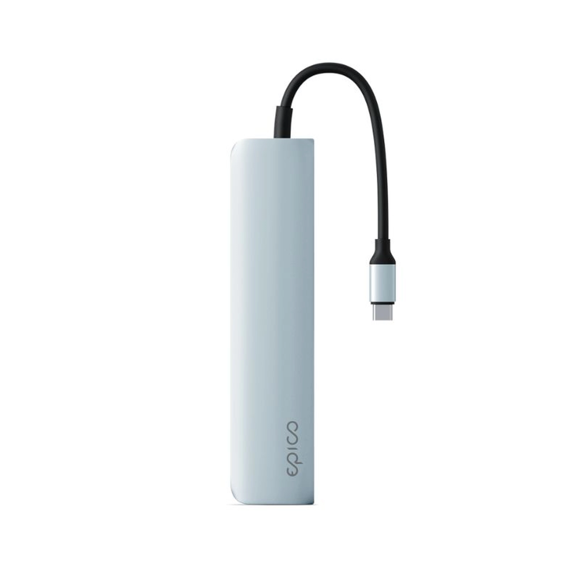 epico 6in1 Aluminium Hub 8K with USB-C connector - sky blue