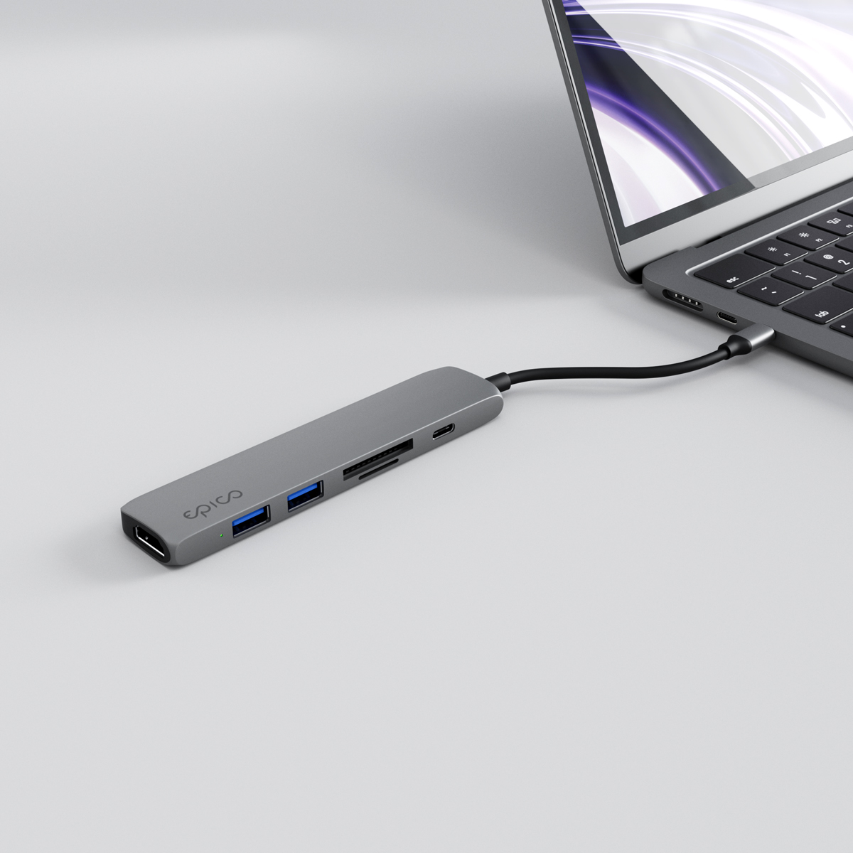 epico 6in1 USB-C hub - asztroszürke