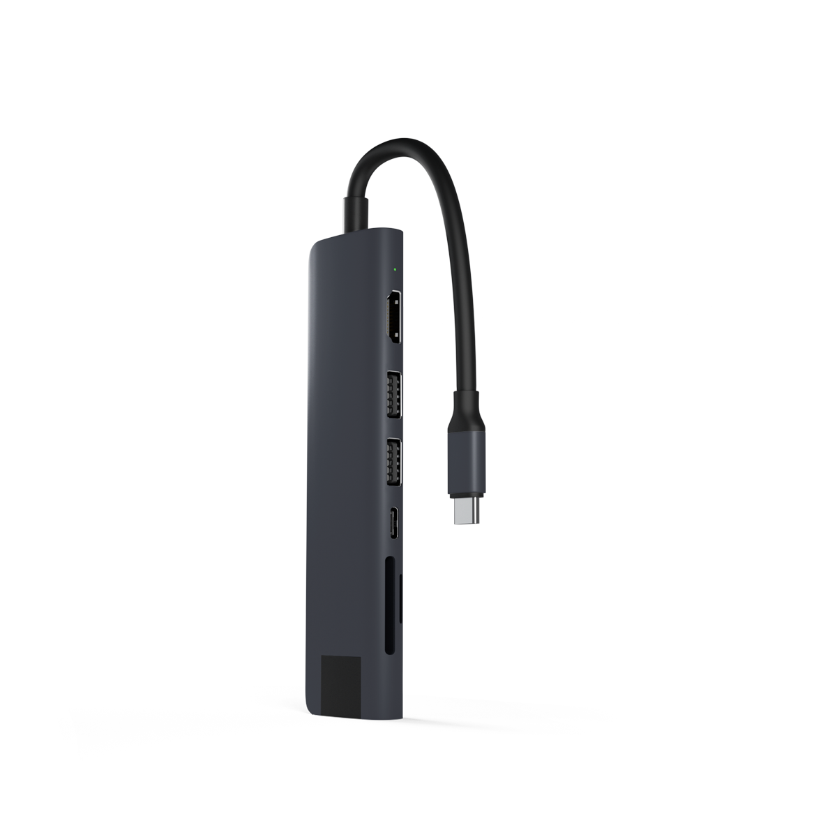 epico 7in1 USB-C hub 8K HDMI porttal - éjfekete