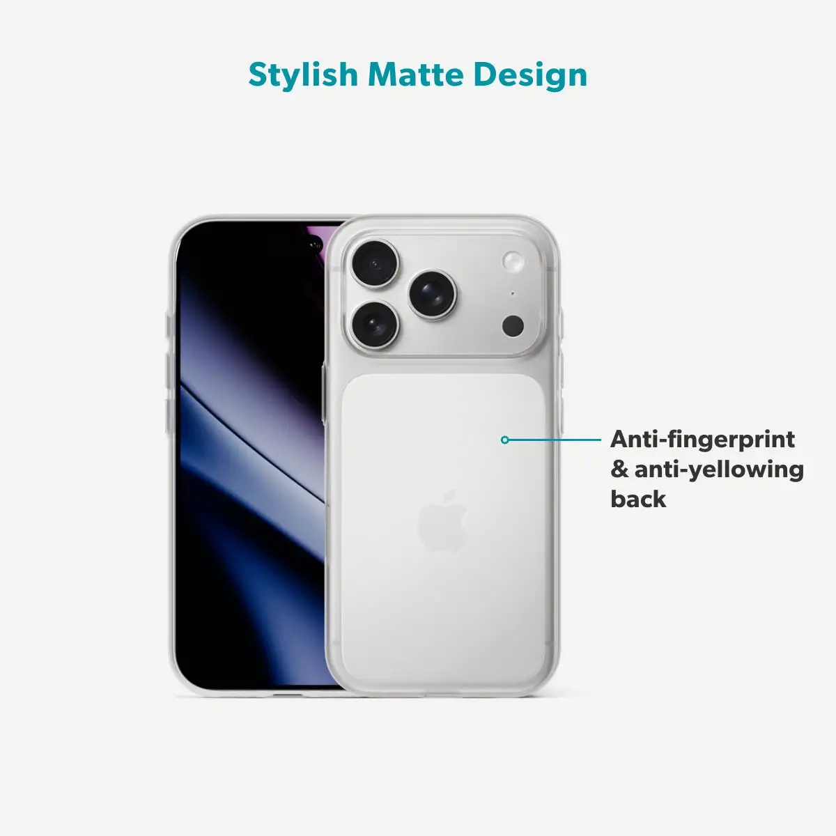 epico AirMatte iPhone 17 és 18 Pro Max tok - matt fehér