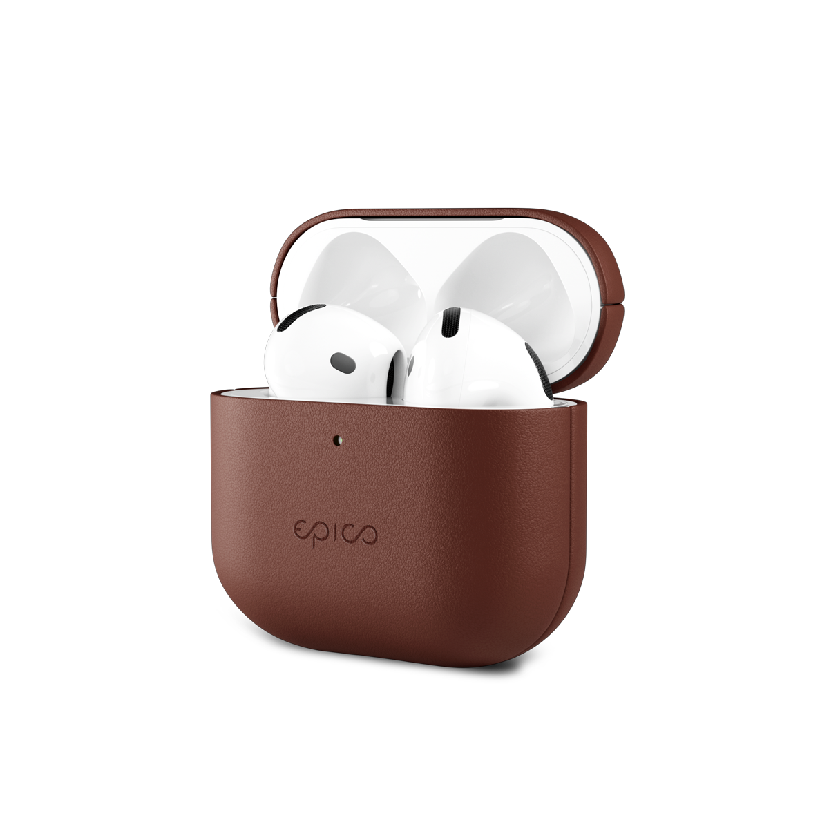 EPICO AirPods 4 bőrtok - barna