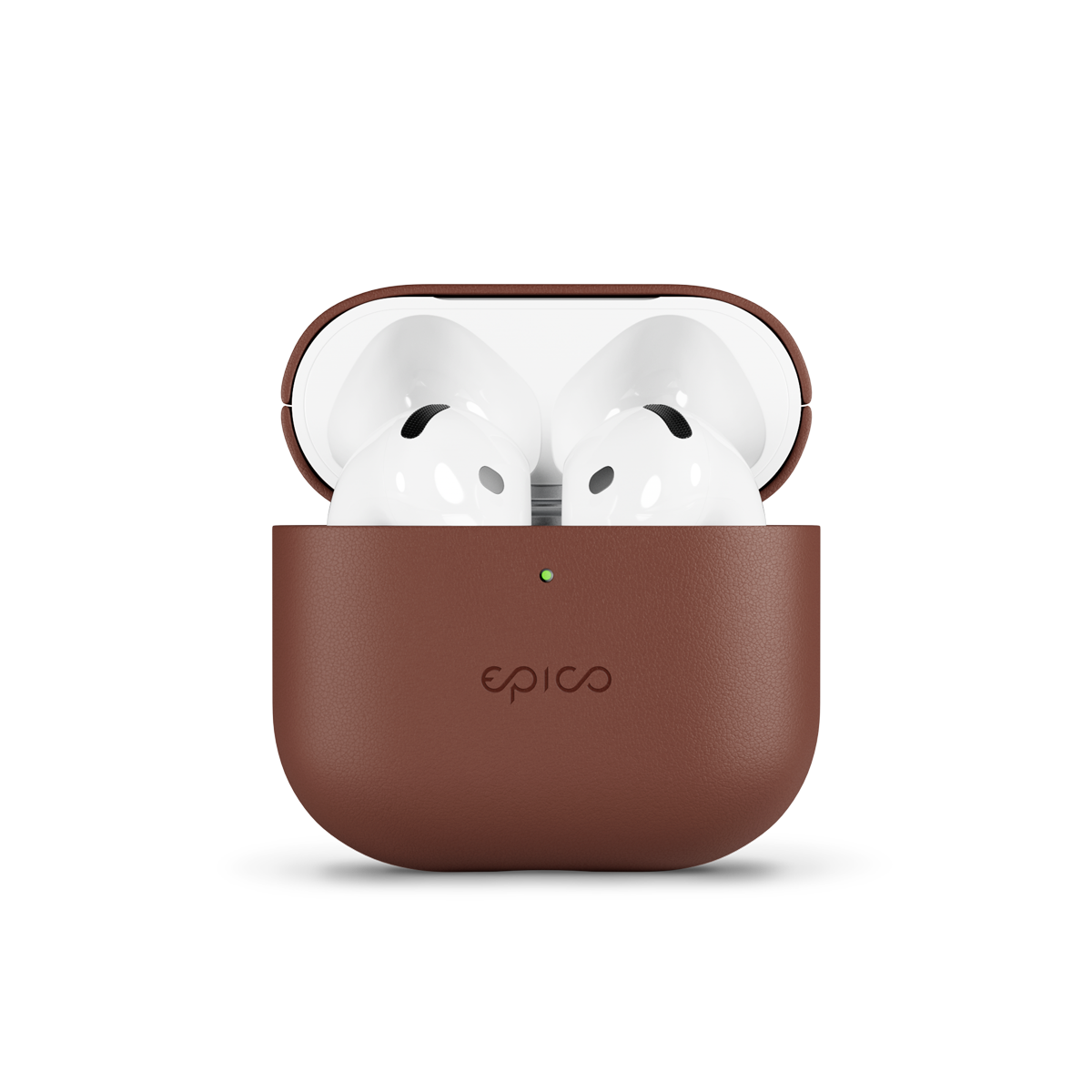 EPICO AirPods 4 bőrtok - barna