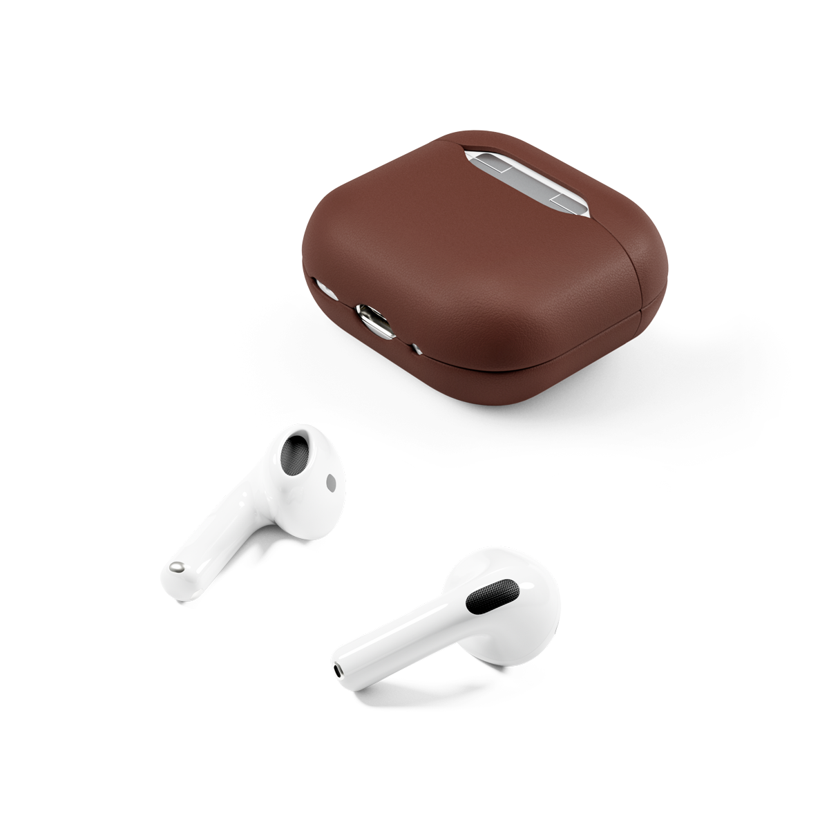 EPICO AirPods 4 bőrtok - barna