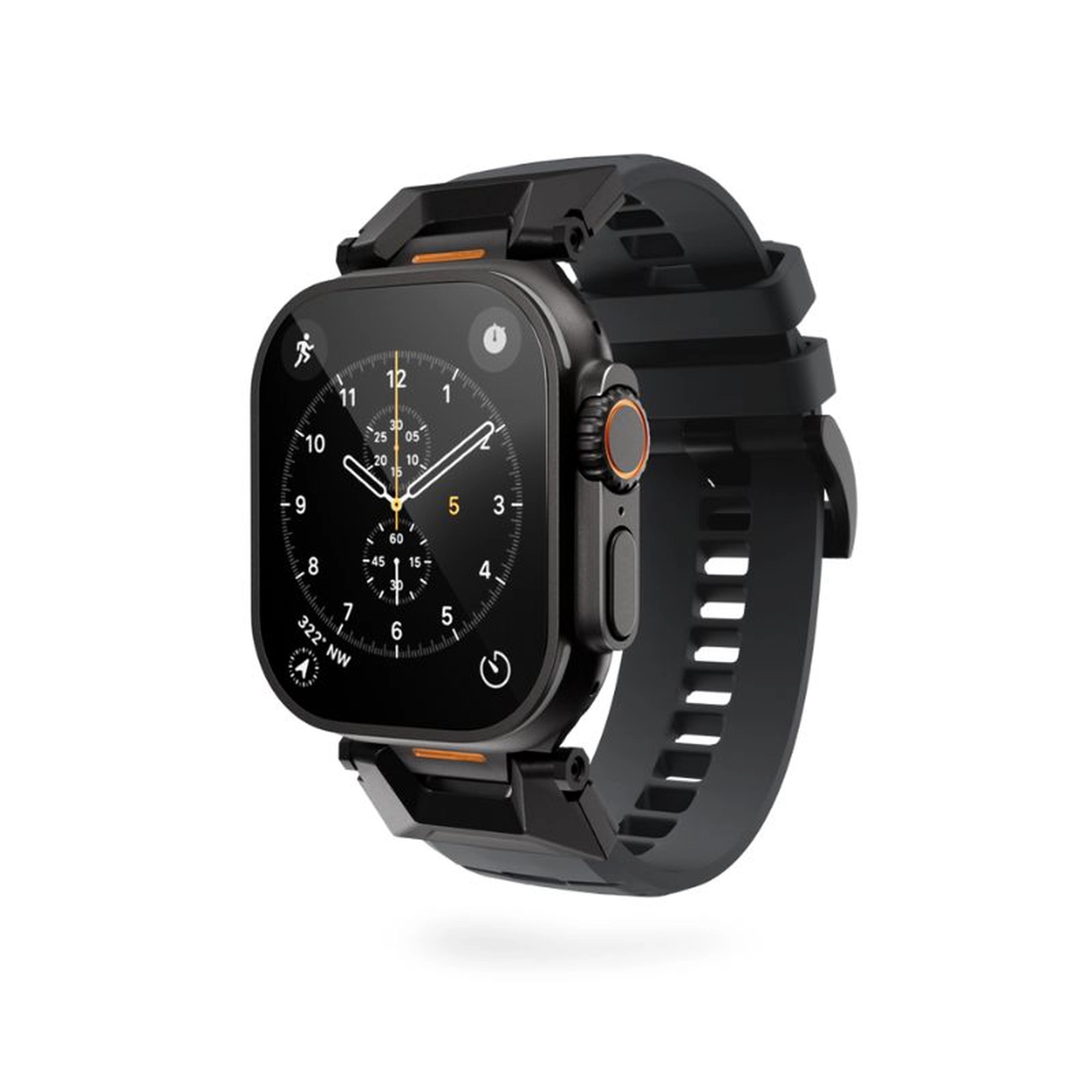 epico FKM Rubber Pro sport Apple Watch szíj 42/44/45/46/49mm - fekete