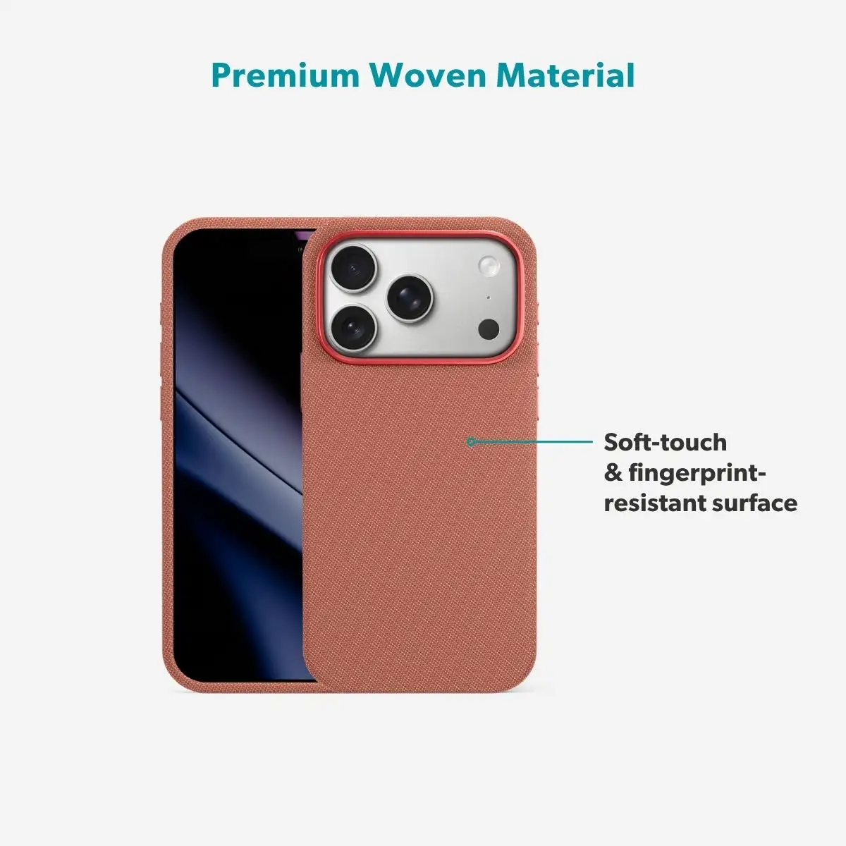 epico SolidWoven Pro Mag+ iPhone 17 és 18 Pro Max tok - siennai barna