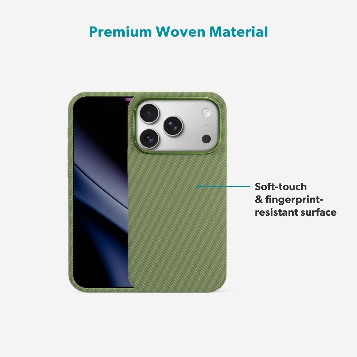 epico SolidWoven Pro Mag+ iPhone 17 és 18 Pro Max tok - zöld