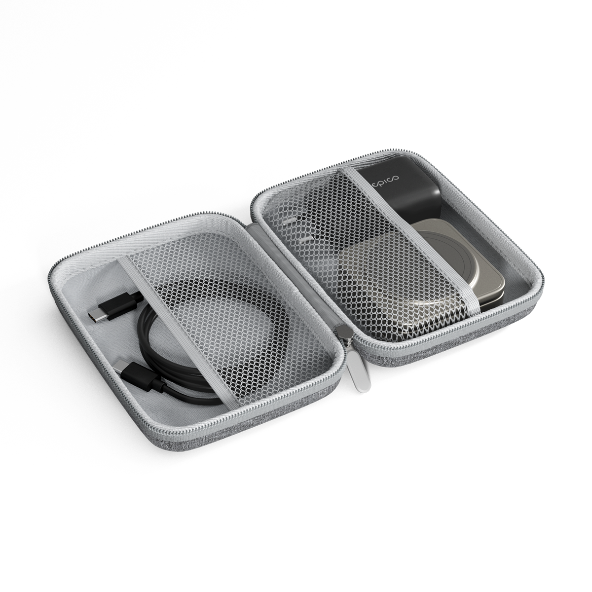 epico UltraBase Alu Mag+ Qi2 kompatibilis 3in1 összecsukható vezeték nélküli töltő – titán