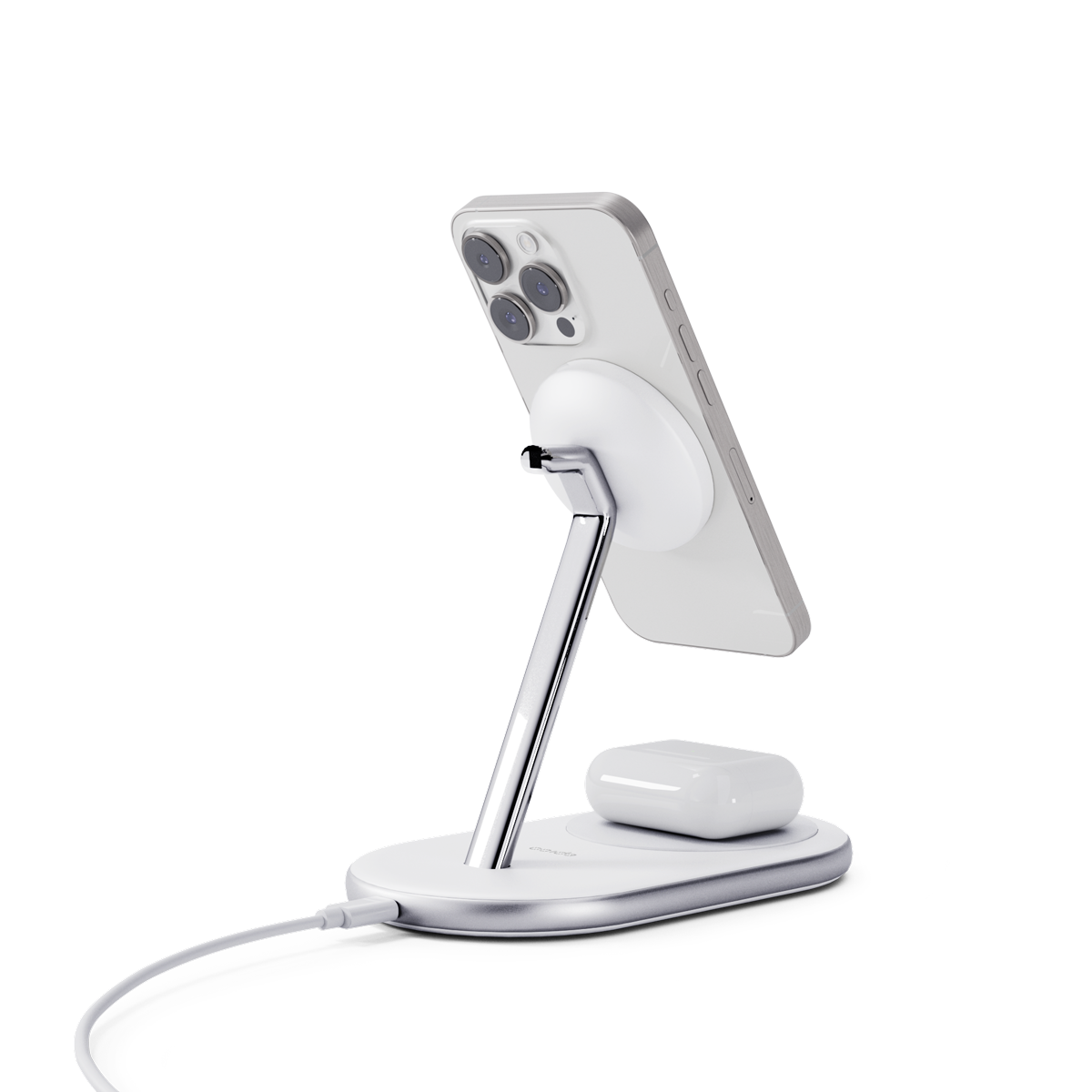 epico Ultrabase EX40 Qi2 2in1 MagSafe vezeték nélküli töltő fali adapterrel és USB-C kábellel - fehér