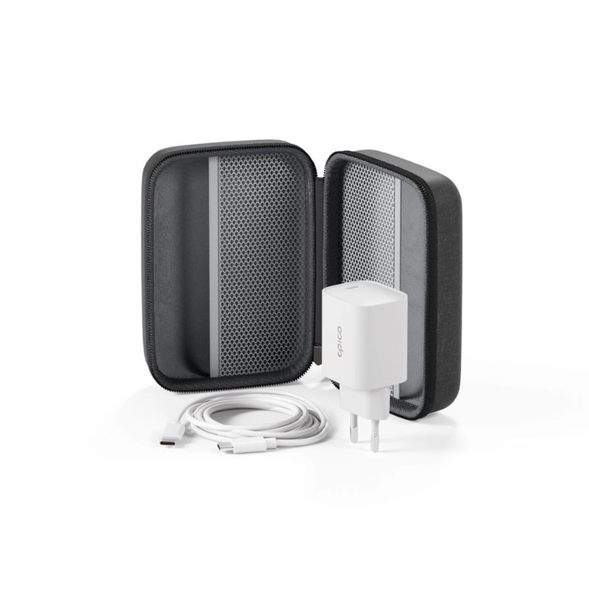 epico UltraBase Qi2 25W 3in1 összecsukható MagSafe töltőállvány - ezüst